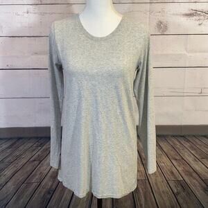 Soft Surroundings Shirt Womens XS Gray Tunic Stretch‎ Long Sleeve Casual Comfort
